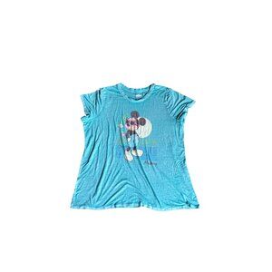 Torrid Disney Blue Burnout Mickey Mouse Top